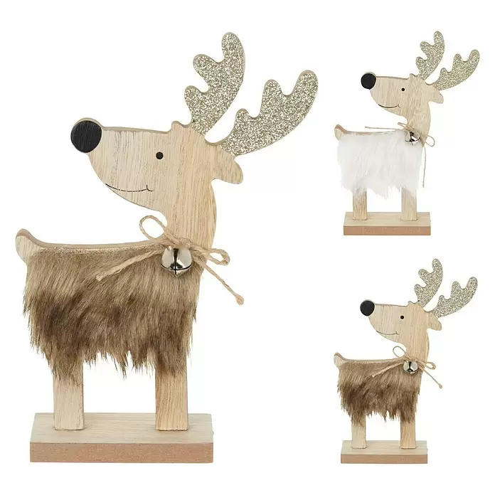 Decoratief figuur - 17 cm, Hout, 1 stk. - Vooraanzicht