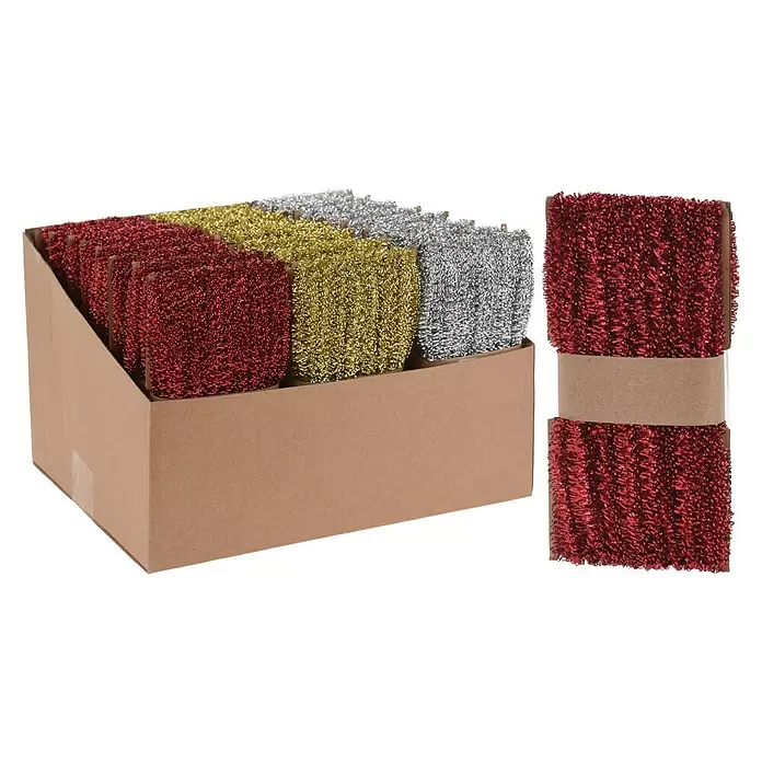 Kerstboomversiering - 10 m, Goud, zilver, rood, 1 stk. - Diagonaal zicht