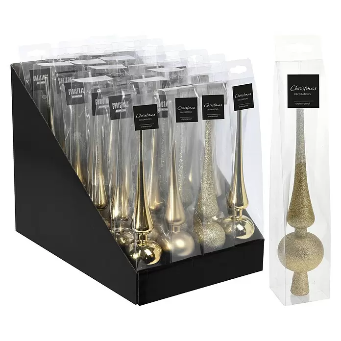 Piek - Lengte: 29 cm, Goud - Diagonaal zicht