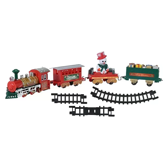 Kerstspeelgoed Trein 39 delig - Meerkleurig - Diagonaal zicht