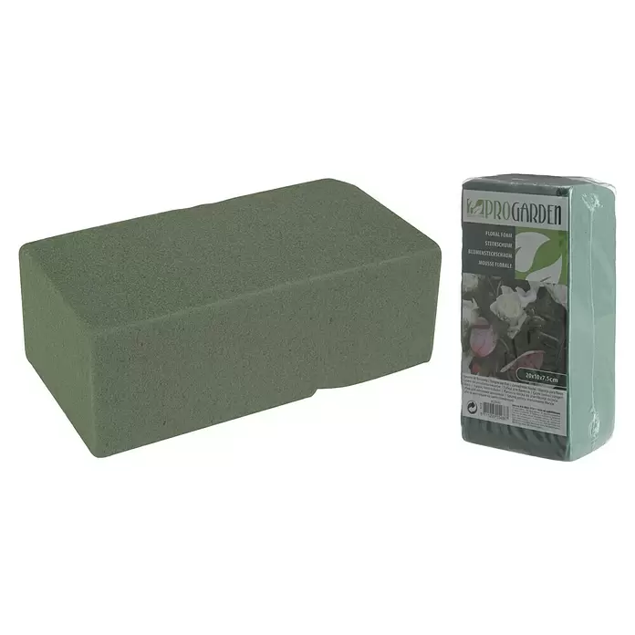 Insteekschuim - 20 x 10 x 7 cm, groen - Diagonaal zicht