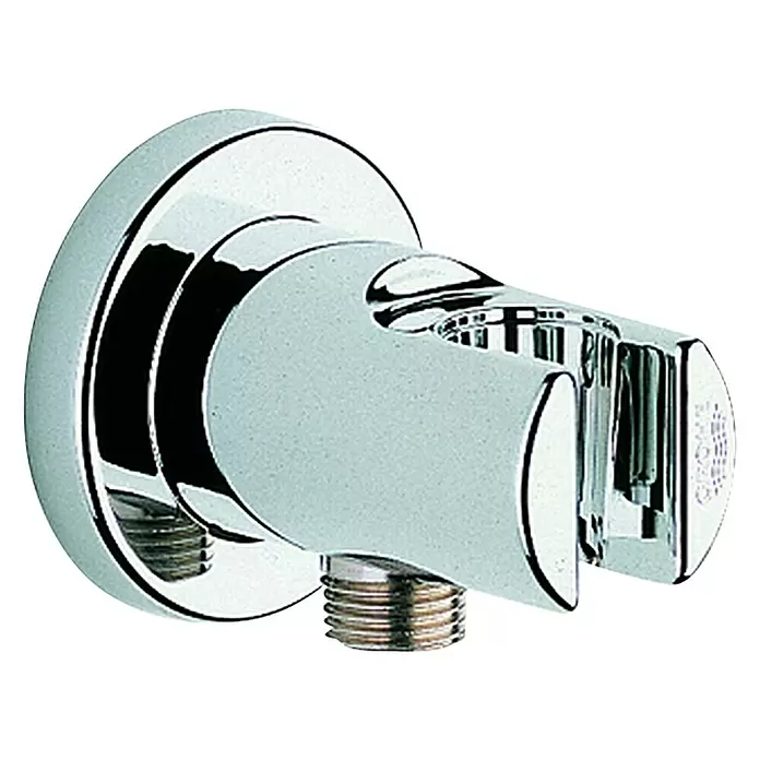 Grohe Brauseanschluss Relexa - Mit Brausehalter, ½″, Gold/Chrom - Diagonale Ansicht