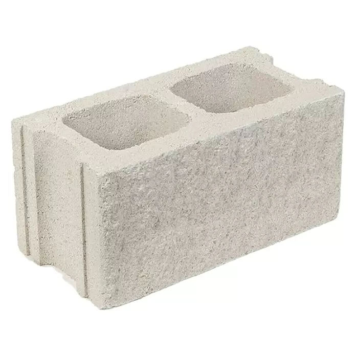BHS Mallorca Bloque de hormigón poroso split - 40 x 20 x 20 cm, Crema, Hormigón - Vista angular