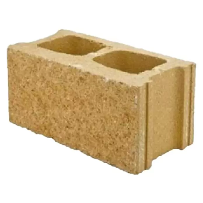 BHS Mallorca Bloque de hormigón poroso split - 40 x 20 x 20 cm, Amarillo, Hormigón - Vista angular