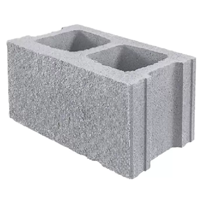 BHS Mallorca Bloque de hormigón poroso split - 40 x 20 x 20 cm, Gris, Hormigón - Vista angular