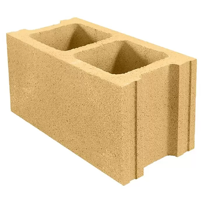 BHS Madrid Bloque de hormigón poroso caravista - 40 x 15 x 20 cm, Albero, Hormigón - Vista angular