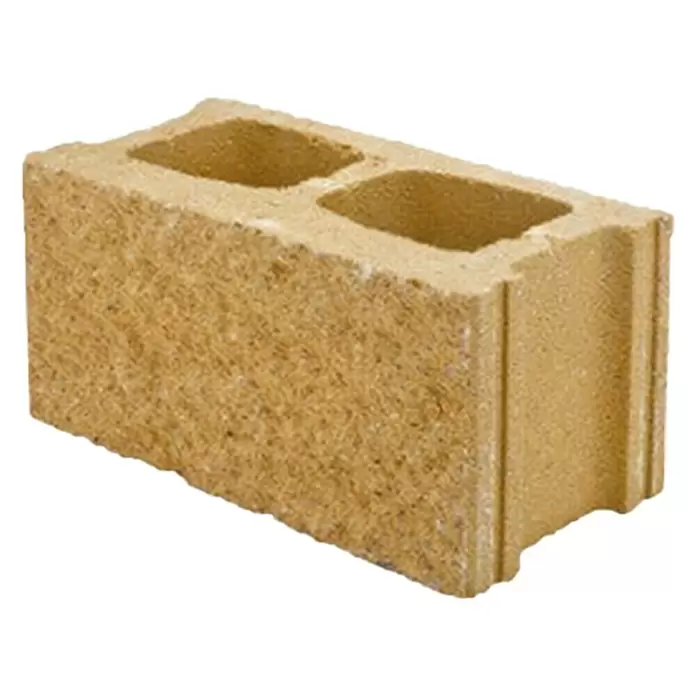 BHS Madrid Bloque de hormigón poroso split - 40 x 15 x 20 cm, Albero, Hormigón - Vista angular