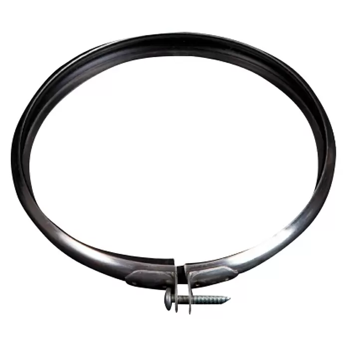 Practic Abrazadera para tubo pared simple - Diámetro: 150 mm, Inox - Vista descendente