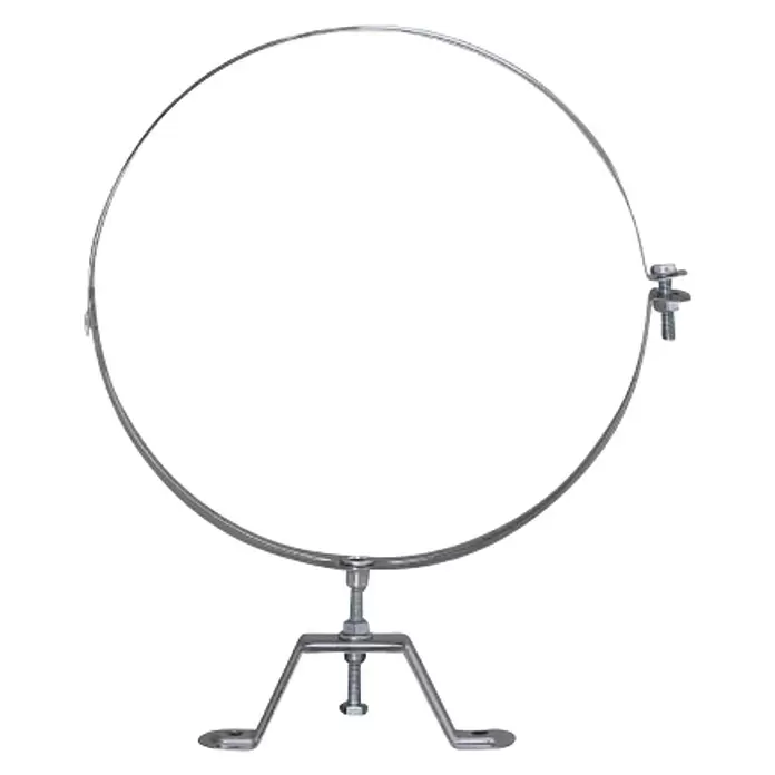 Practic Abrazadera de pared ajustable de pared simple - Diámetro: 250 mm, Inox - Vista frontal