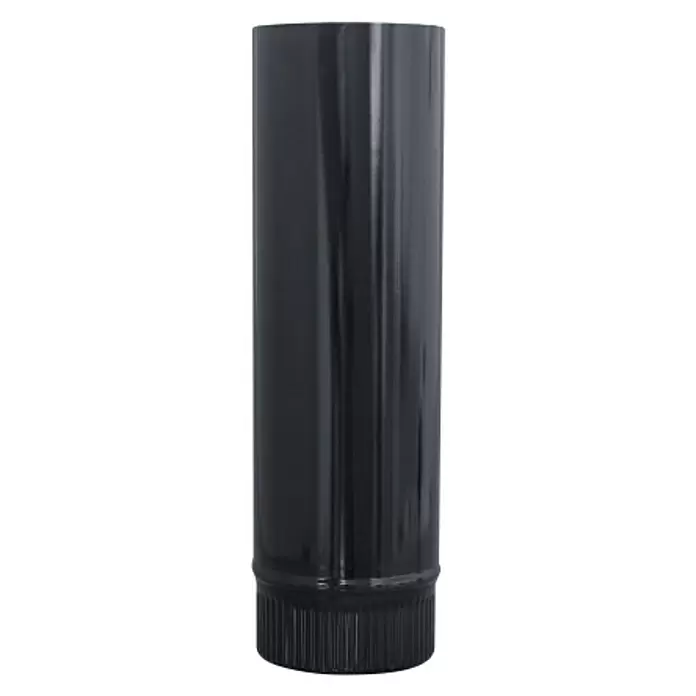 Practic Tubo para estufa - Ø x L: 120 mm x 1 m, Negro - Vista frontal