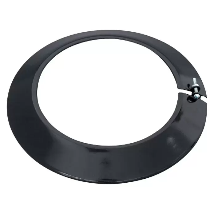 Practic Plafón para tubo de estufa - Diámetro: 200 mm, Negro - Vista descendente