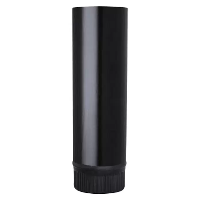 Practic Tubo para estufa - Ø x L: 200 mm x 1 m, Negro, Mate - Vista frontal