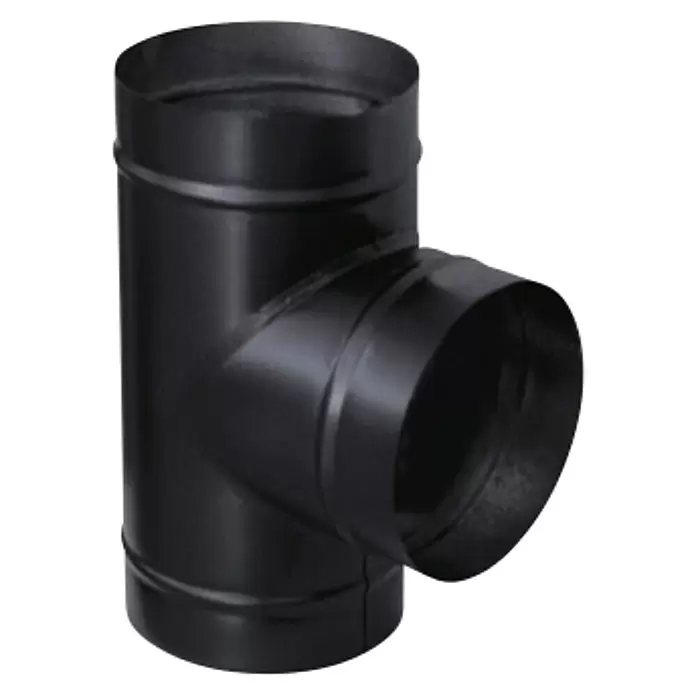 Practic Te para estufas - Diámetro: 120 mm, Negro, Mate - Vista angular