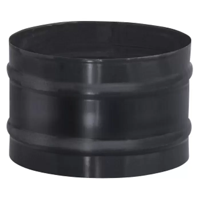 Practic Manguito de unión para tubos H-H - Diámetro: 120 mm, Negro, Mate - Vista frontal