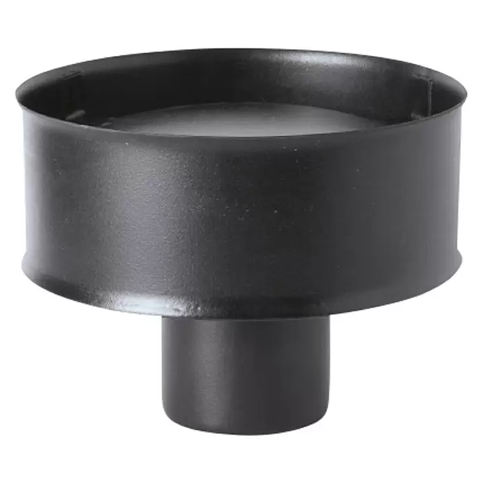 Practic Sombrerete deflector antirretorno para estufa de pellets - Diámetro: 80 mm, Negro - Vista frontal