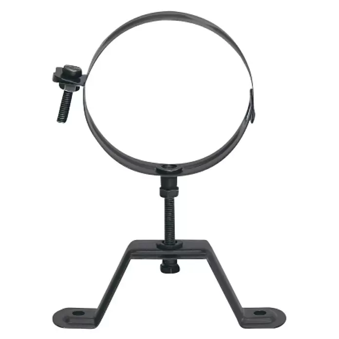 Practic Abrazadera de pared ajustable para estufa de pellets - Diámetro: 80 mm, Negro - Vista frontal
