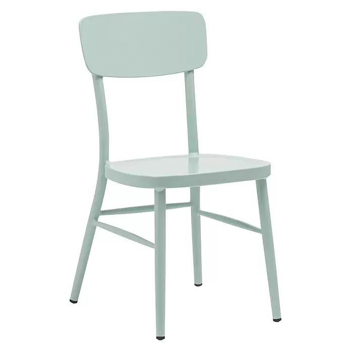 Silla de jardín Abigail - An x Pr x Al: 44 x 50 x 85 cm, Verde claro - Vista angular