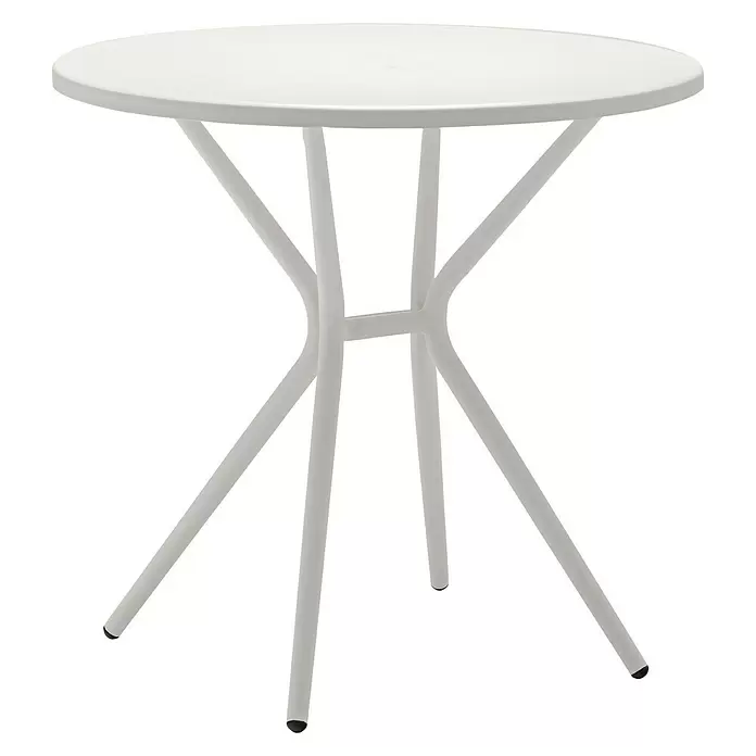 Mesa auxiliar de jardín Abigail - Ø x Al: 70 x 75 cm, Aluminio, Verde - Vista frontal