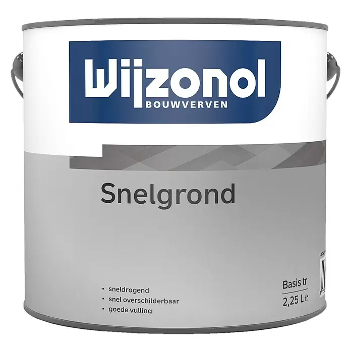 Wijzonol Grondverf Snelgrond - Wit, 2,5 l - Vooraanzicht