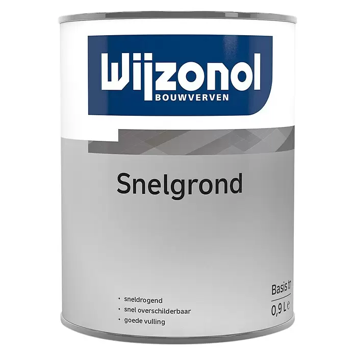 Wijzonol Grondverf Snelgrond - Wit, 1 l - Vooraanzicht