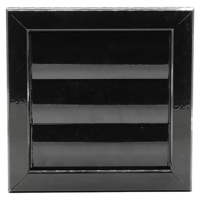Nedco Lamellenrooster - Zwart, b x h: 155 x 155 mm, Aluminium - Vooraanzicht