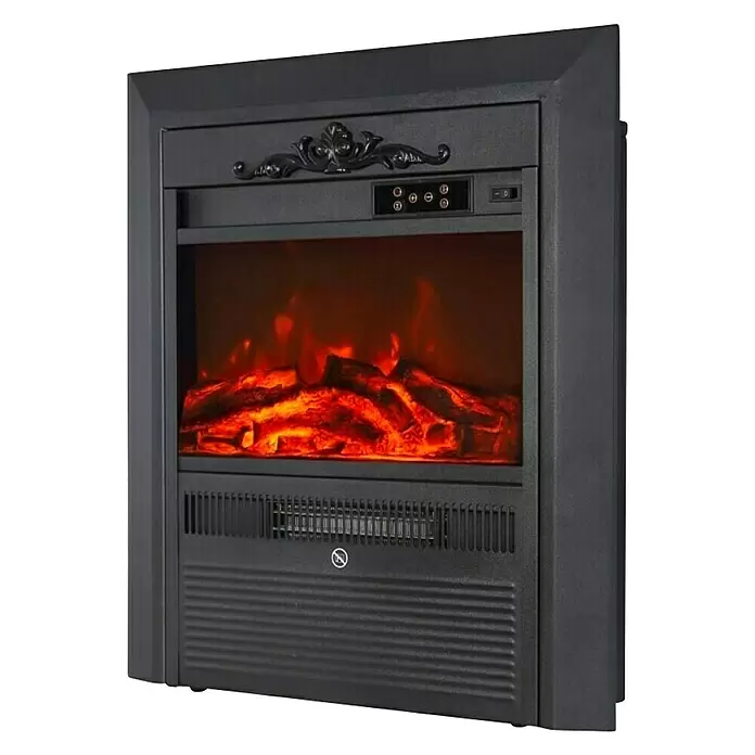Električni kamin - Bijelo-crno, 2.000 W, D x Š x V: 26 x 109 x 100 cm - Dijagonalni pogled