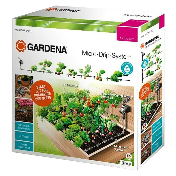 Gardena Micro-Drip Komplet za navodnjavanje - Povezivanje: Tehnika povezivanja Quick & Easy - Dijagonalni pogled