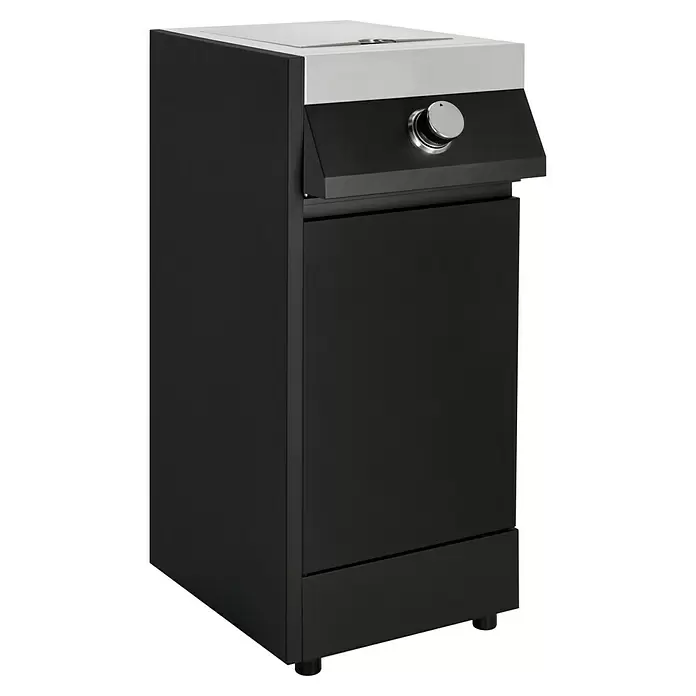 Kingstone Grillküchen-Modul The Quad Side - Schwarz, L x B x H: 55,3 x 36,7 x 91,3 cm, 3 kW - Diagonale Ansicht