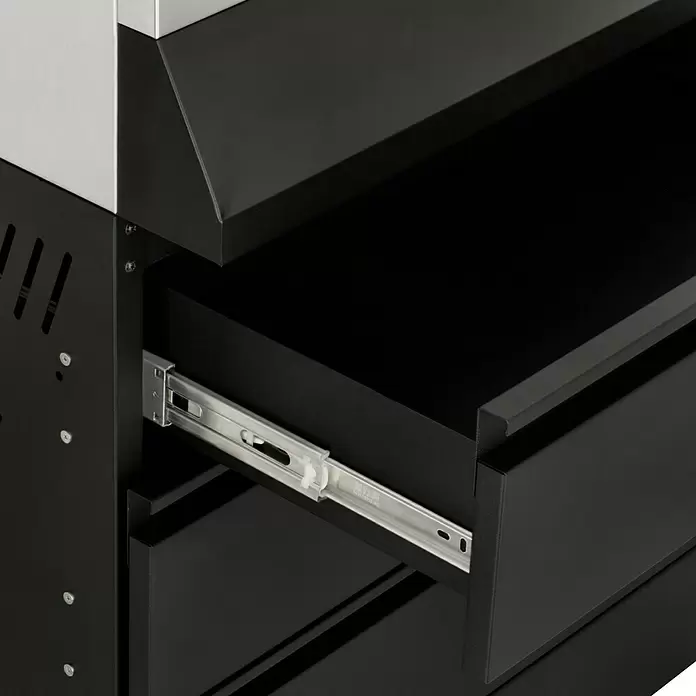 Kingstone Grillküchen-Modul The Quad Big - Schwarz, L x B x H: 55,3 x 73 x 91,3 cm - Detailaufnahme