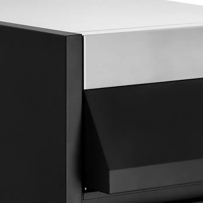 Kingstone Grillküchen-Modul The Quad Small - Schwarz, L x B x H: 55,3 x 36,7 x 91,3 cm - Detailaufnahme