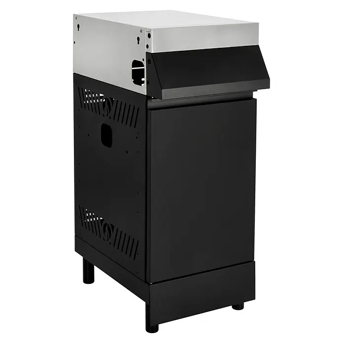 Kingstone Grillküchen-Modul The Quad Small - Schwarz, L x B x H: 55,3 x 36,7 x 91,3 cm - Diagonale Ansicht