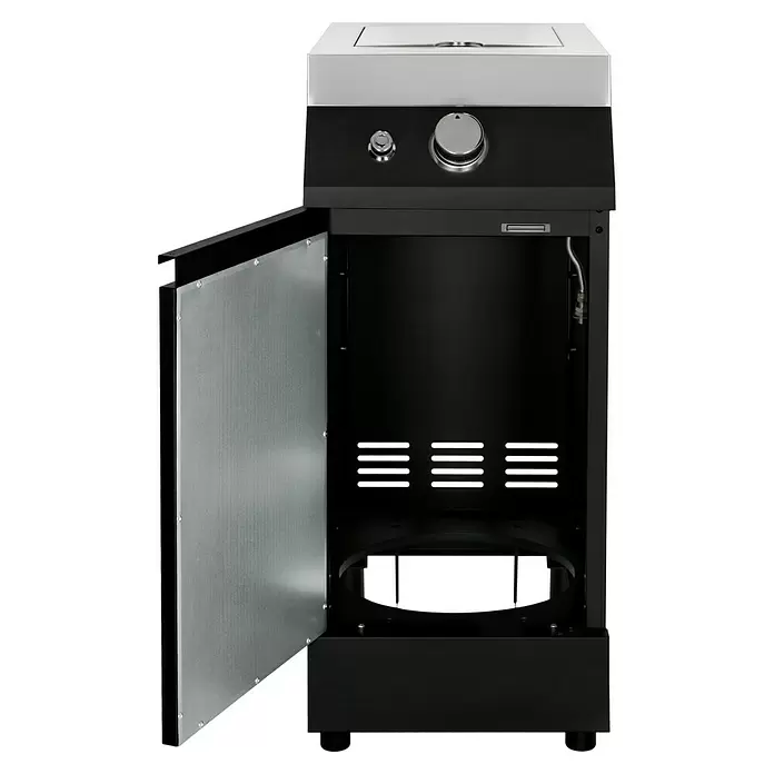 Kingstone Grillküchen-Modul The Quad Beast - Schwarz, L x B x H: 55,3 x 36,7 x 91,3 cm, 3,5 kW - Vorderansicht