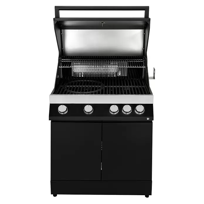 Kingstone KMS Gasgrillküche The Quad Four - Anzahl Brenner: 4, Hauptgrillfläche: 70,2 x 45 cm, 14 kW, Material Rost: Gusseisen - Vorderansicht