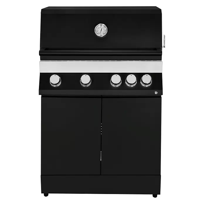 Kingstone KMS Gasgrillküche The Quad Four - Anzahl Brenner: 4, Hauptgrillfläche: 70,2 x 45 cm, 14 kW, Material Rost: Gusseisen - Vorderansicht