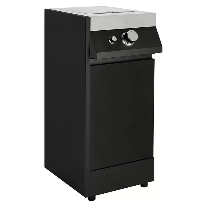 Kingstone Grillküchen-Modul The Quad Beast - Schwarz, L x B x H: 55,3 x 36,7 x 91,3 cm, 3,5 kW - Diagonale Ansicht