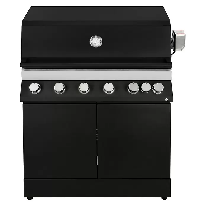 Kingstone KMS Gasgrillküche The Quad Six - Anzahl Brenner: 6, Hauptgrillfläche: 89,2 x 45 cm, 21 kW, Material Rost: Gusseisen - Vorderansicht