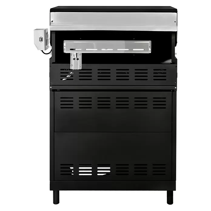Kingstone KMS Gasgrillküche The Quad Four - Anzahl Brenner: 4, Hauptgrillfläche: 70,2 x 45 cm, 14 kW, Material Rost: Gusseisen - Rückansicht