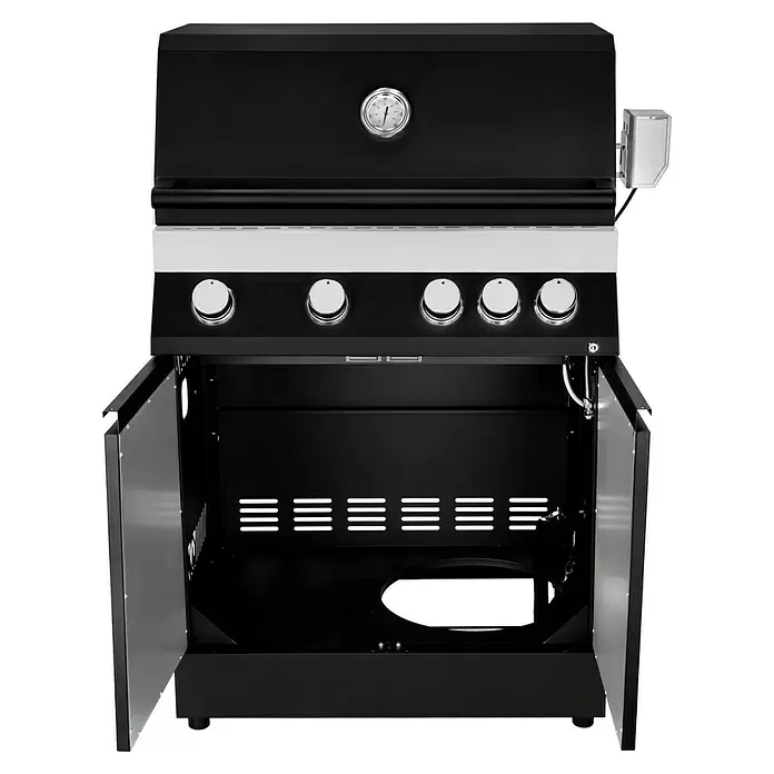 Kingstone KMS Gasgrillküche The Quad Four - Anzahl Brenner: 4, Hauptgrillfläche: 70,2 x 45 cm, 14 kW, Material Rost: Gusseisen - Vorderansicht