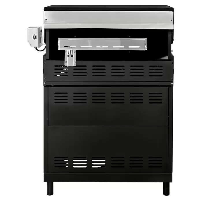 Kingstone KMS Gasgrillküche The Quad Six - Anzahl Brenner: 6, Hauptgrillfläche: 89,2 x 45 cm, 21 kW, Material Rost: Gusseisen - Rückansicht