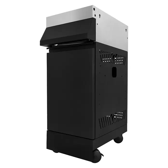 Kingstone Grillküchen-Modul The Quad Small - Schwarz, L x B x H: 55,3 x 36,7 x 91,3 cm - Diagonale Ansicht