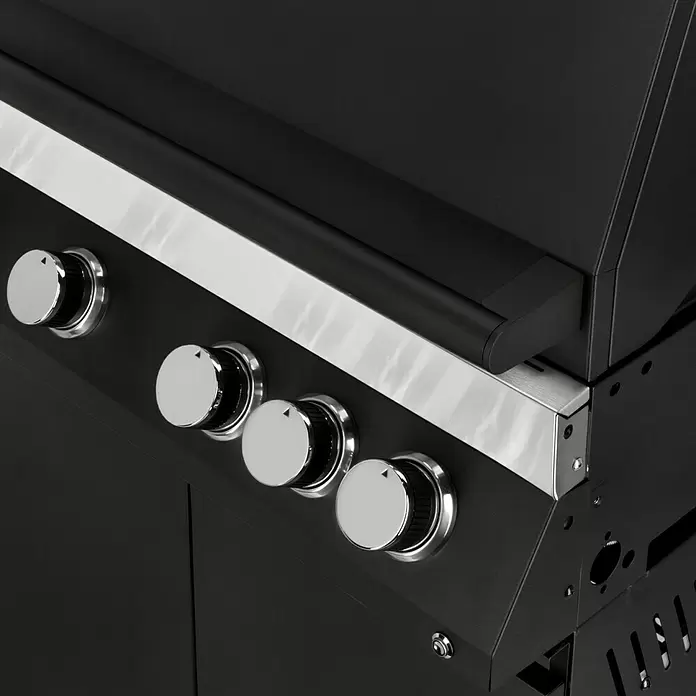 Kingstone KMS Gasgrillküche The Quad Four - Anzahl Brenner: 4, Hauptgrillfläche: 70,2 x 45 cm, 14 kW, Material Rost: Gusseisen - Detailaufnahme