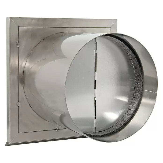 Nedco Gevelrooster Eco+ - Geborsteld RVS, b x h: 190 x 190 mm, Roestvrij staal - Diagonaal zicht