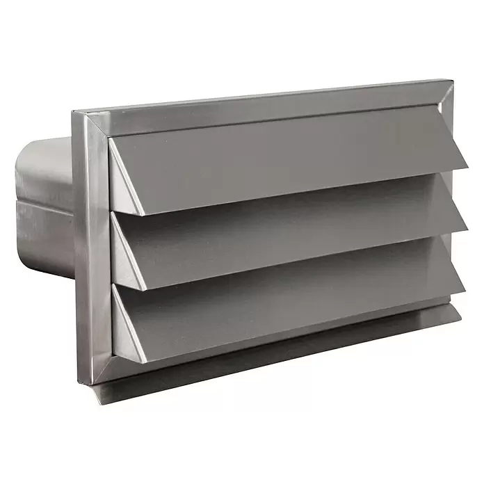 Nedco Gevelrooster Eco+ - Geborsteld RVS, b x h: 290 x 150 mm, Roestvrij staal - Diagonaal zicht