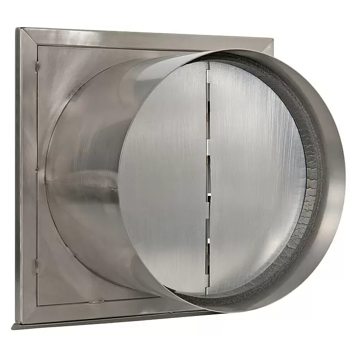 Nedco Gevelrooster Eco+ - Geborsteld RVS, b x h: 240 x 240 mm, Roestvrij staal - Diagonaal zicht