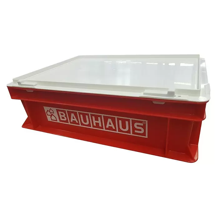BAUHAUS Eurobehälter PC 10 SM - L x B x H: 40 x 30 x 13,3 cm, Traglast: 35 kg - Diagonale Ansicht