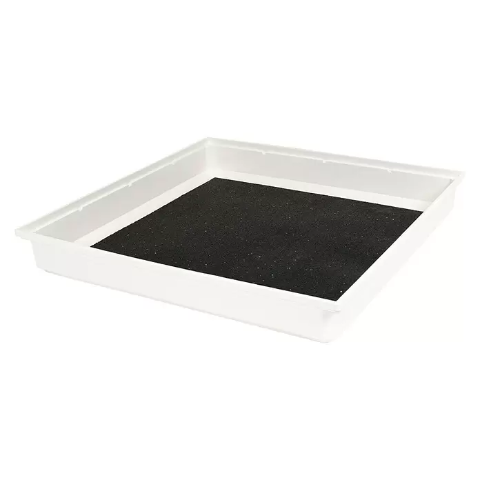 Nedco Rubber mat Anti Trilling - 60 x 60 cm, Rubber, Zwart - Diagonaal zicht
