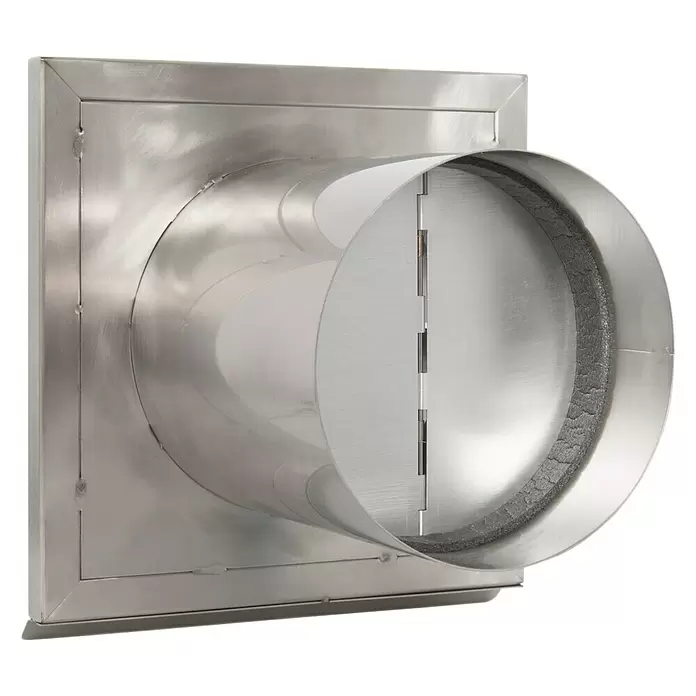 Nedco Gevelrooster Eco+ - Geborsteld RVS, b x h: 190 x 190 mm, Roestvrij staal - Diagonaal zicht