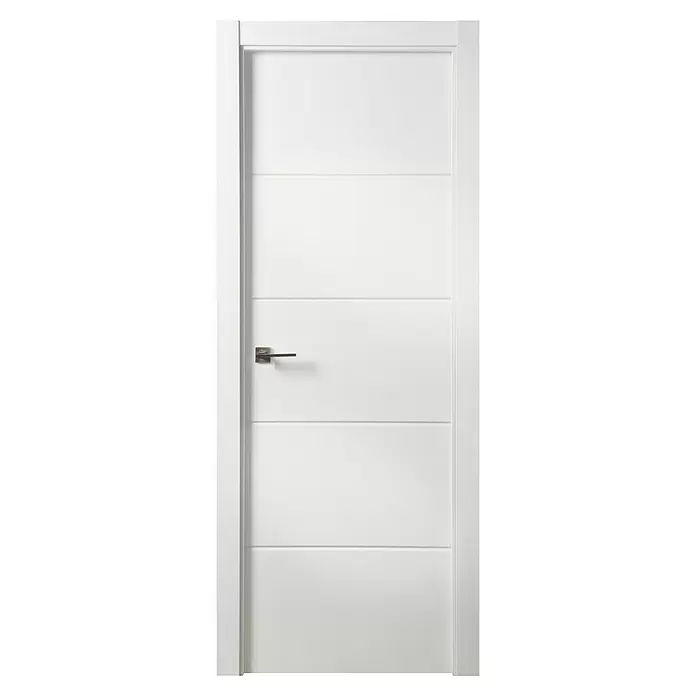 Solid Elements Puerta interior Mannheim - 62,5 x 203 cm, Apertura según normativa: Derecha, Blanco lacado, Macizo, Ciega - Vista frontal