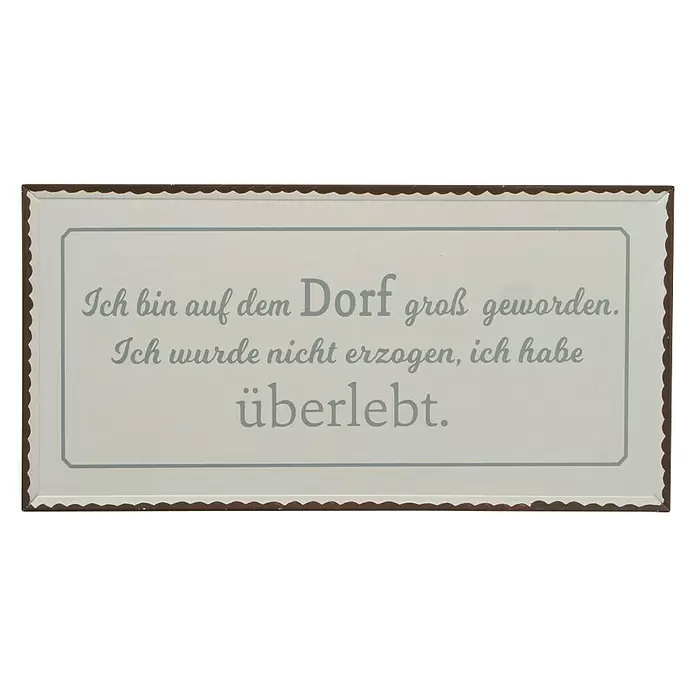 Deko-Schild Dorfleben - 40 x 20 cm - Vorderansicht