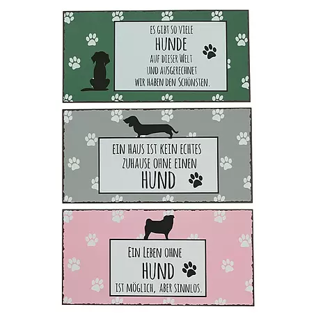 Deko-Schild Hund